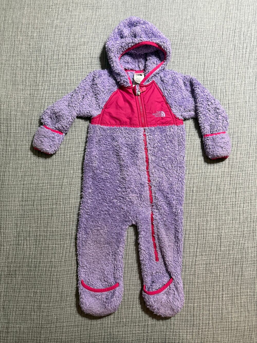 The North Face Baby Bodysuit Winter Toddler Purple Pink 12-18 Month One Piece